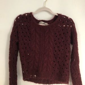 Red Crop Sweater